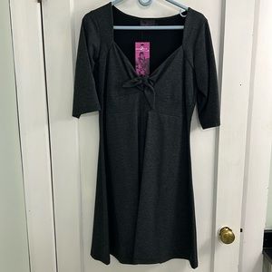 NWT Damzels In This Dress grey switchblade dress size L